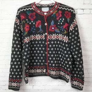 Vintage Nomadic Traders Wool Button Front Cardigan
